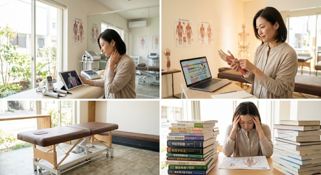 治療技術を学ぶ過程での悩みや、学習・臨床のイメージ