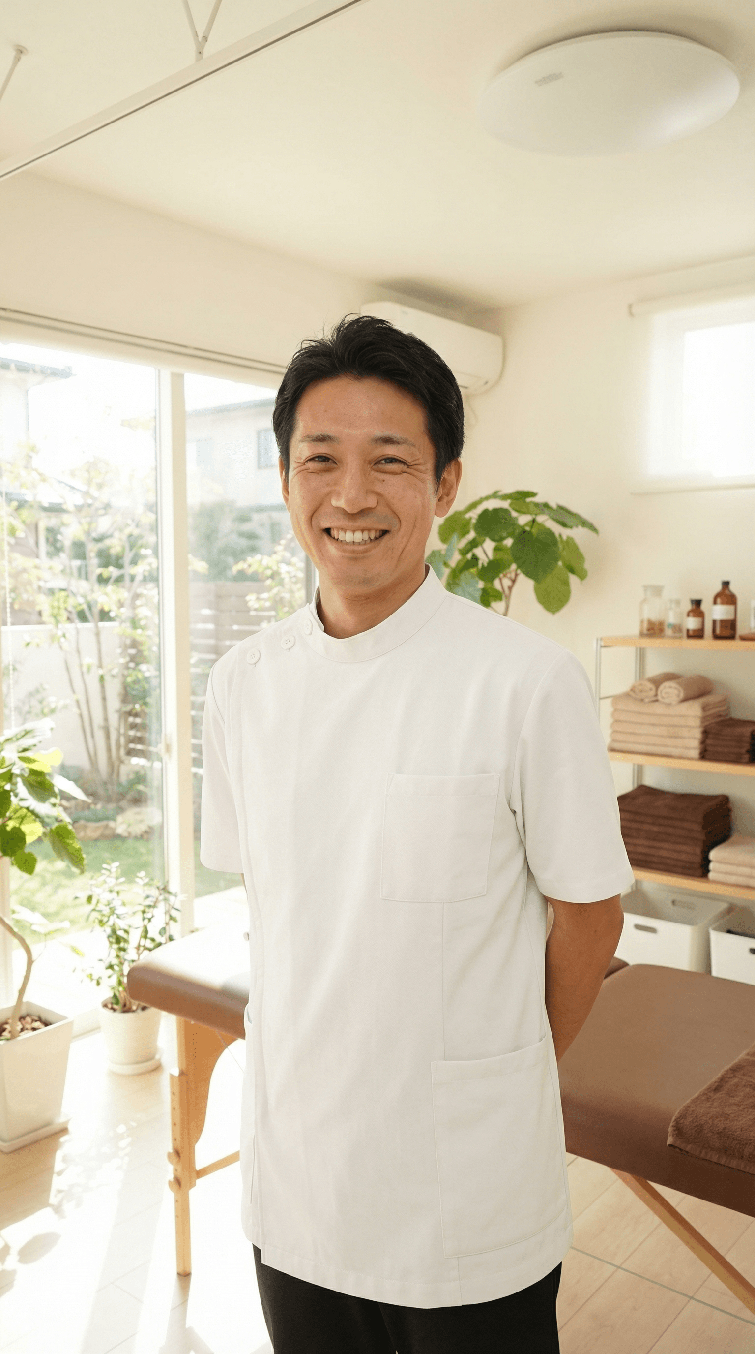 施術後:体軸が整い美しい姿勢になった状態のイメージ